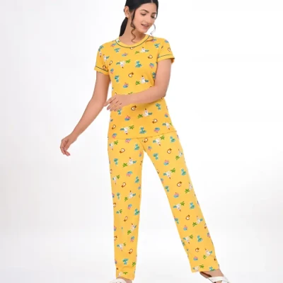 Yellow Color Pyjama Set