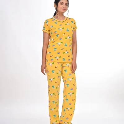 Yellow Color Pyjama Set