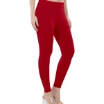 Apple Red Color Ankle Leggings