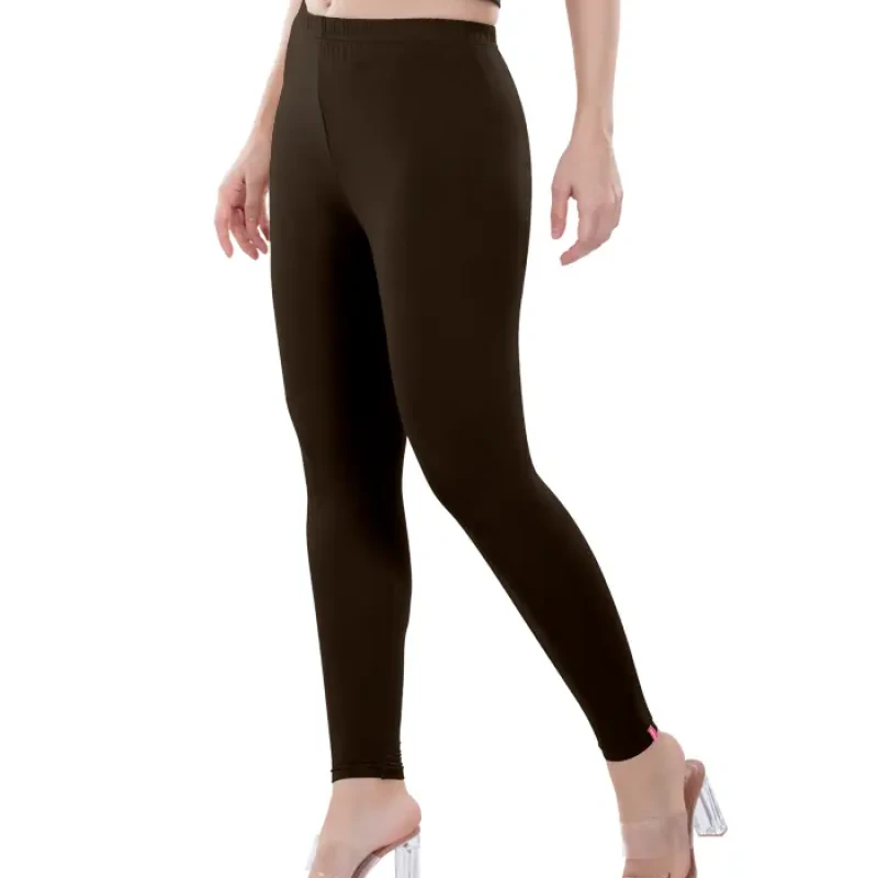 Brown Color Ankle Leggings