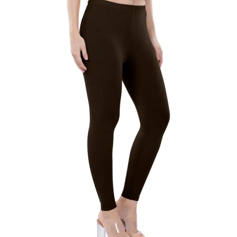 Brown Color Ankle Leggings