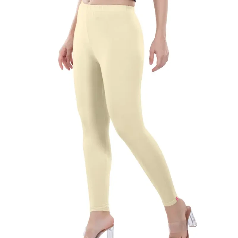 Cream Color Ankle Leggings