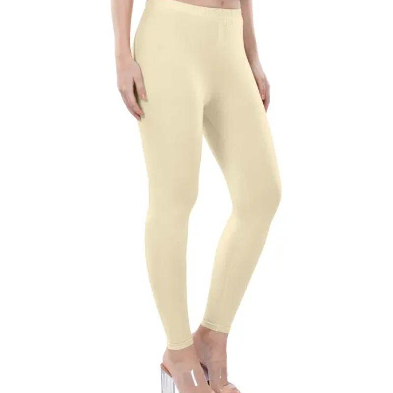 Cream Color Ankle Leggings