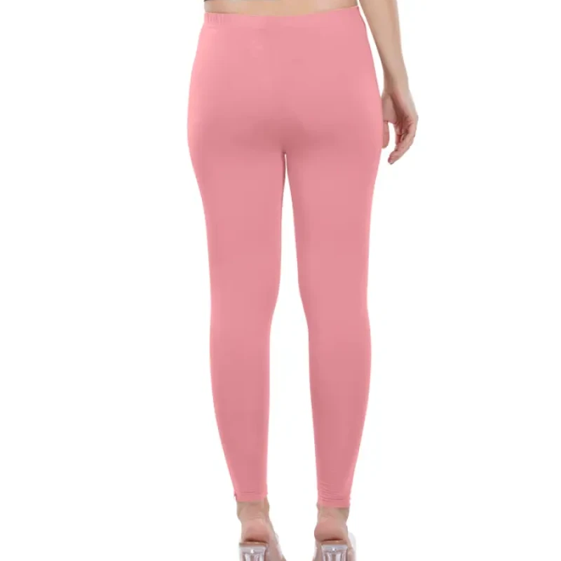 Dusty Pink Color Ankle Leggings