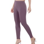 Dusty Purple Color Ankle Leggings