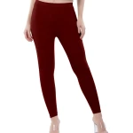 French Wine Color Ankle Leggings