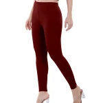 French Wine Color Ankle Leggings