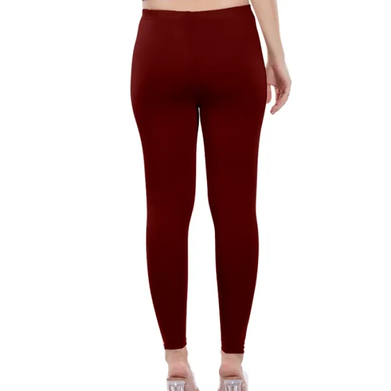 French Wine Color Ankle Leggings