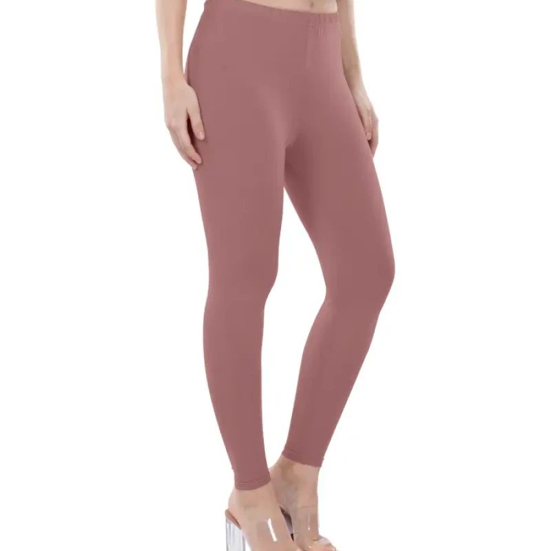 Mauve Color Ankle Leggings