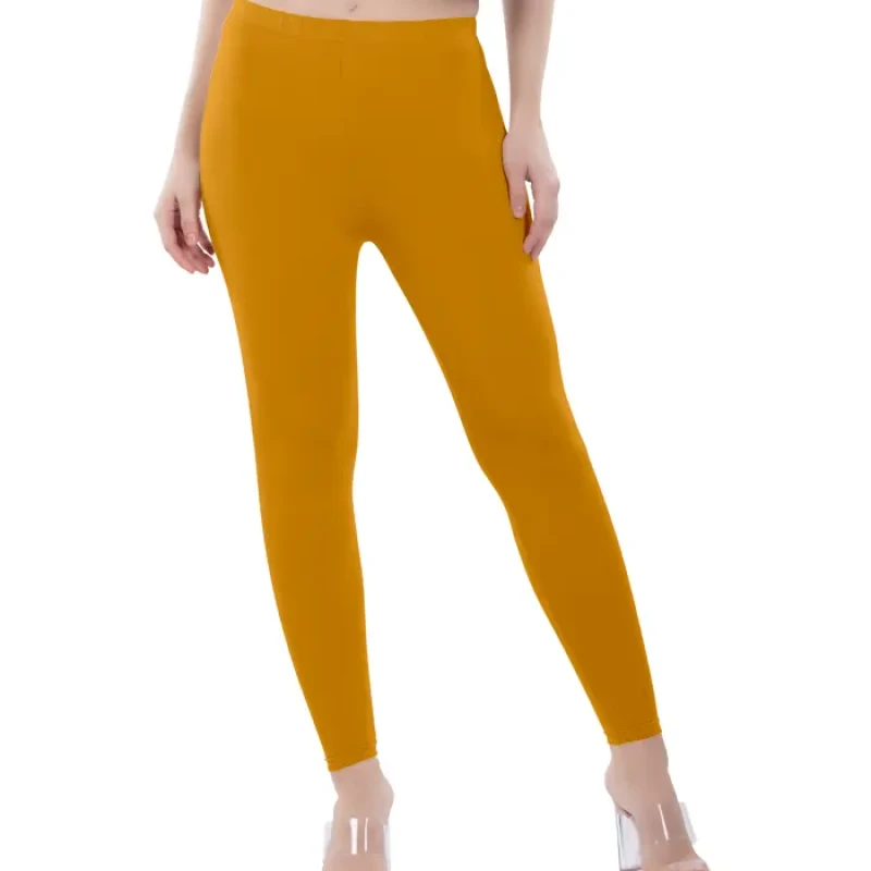 Mustard Color Ankle Leggings