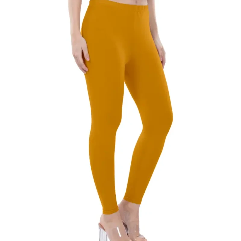 Mustard Color Ankle Leggings