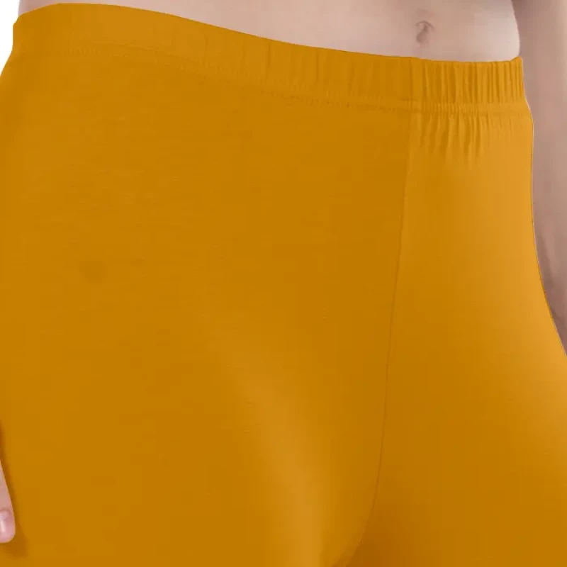 Mustard Color Ankle Leggings