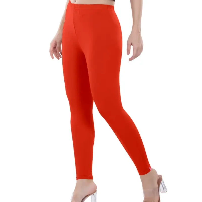 Papaya Color Ankle Leggings