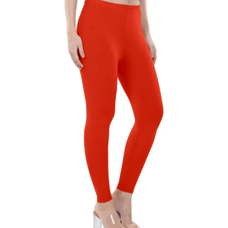 Papaya Color Ankle Leggings