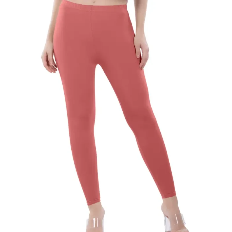 Peach Color Ankle Leggings