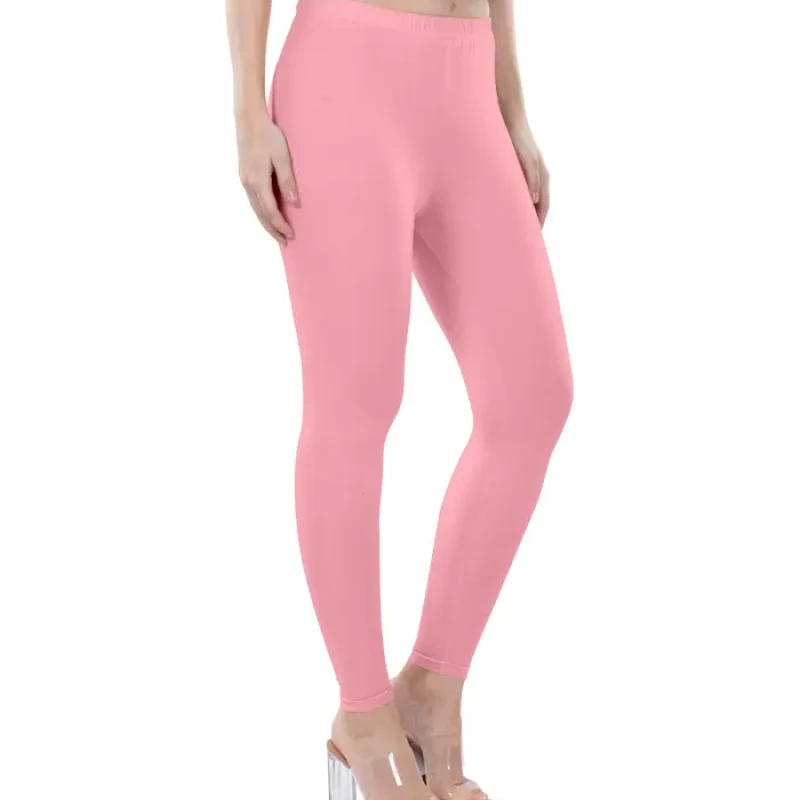 Pink Color Ankle Leggings