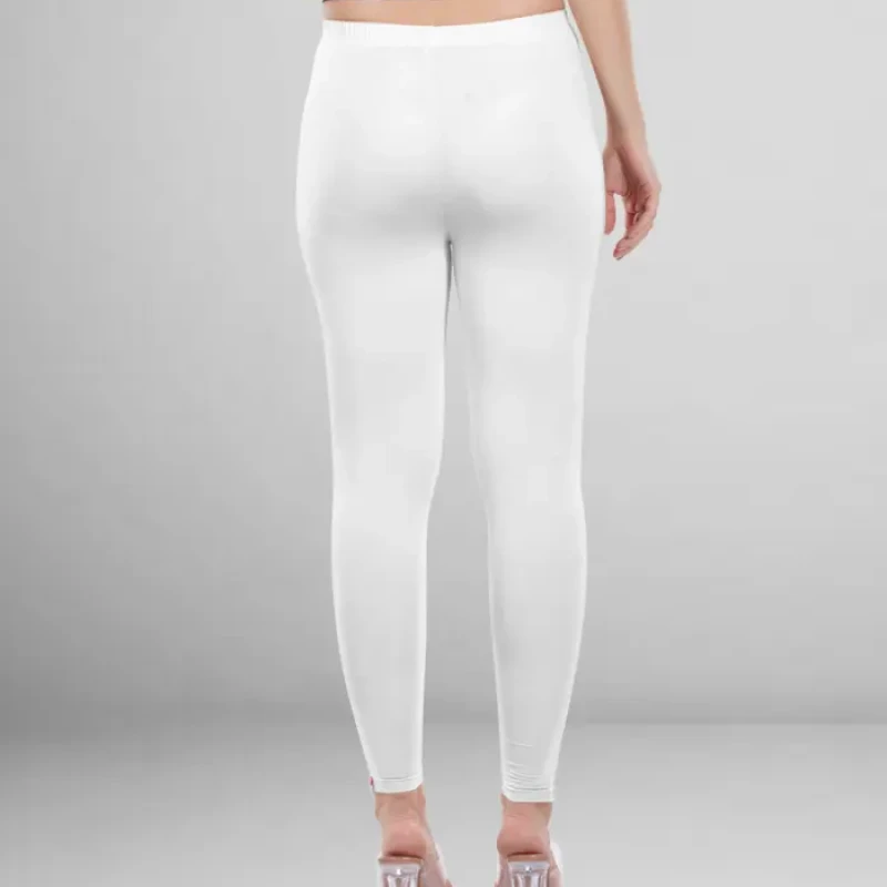 White Color Ankle Leggings