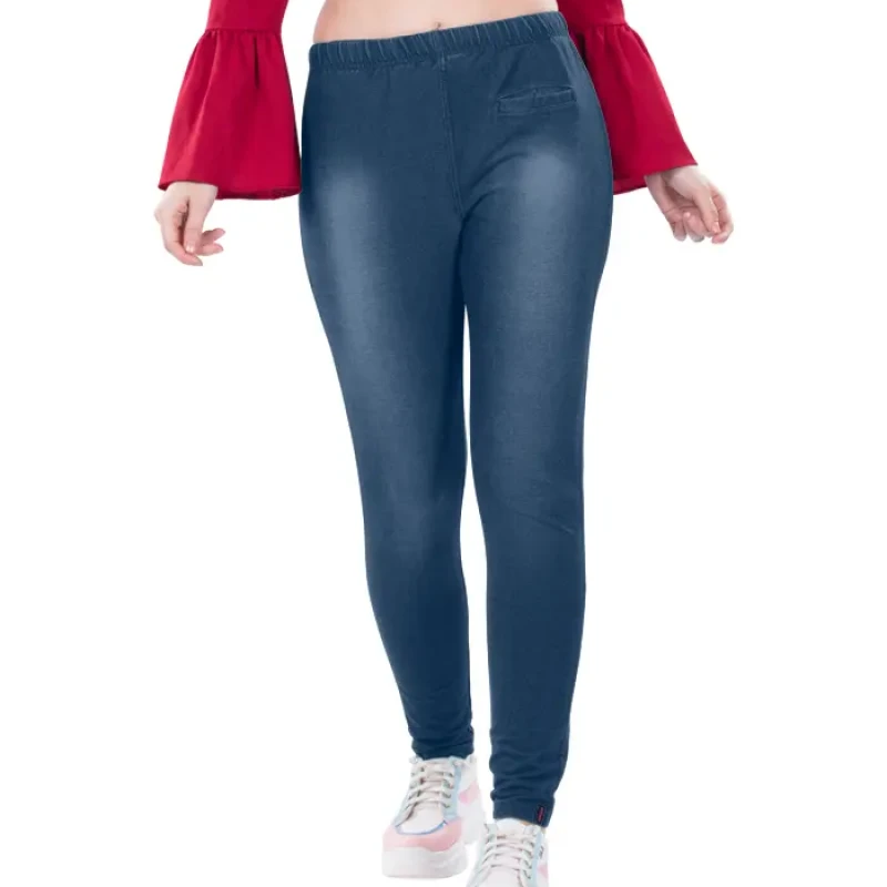 Light Navy Color Denium Jeggings