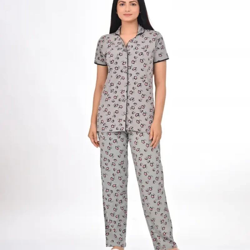 Grey Color Pyjama Set