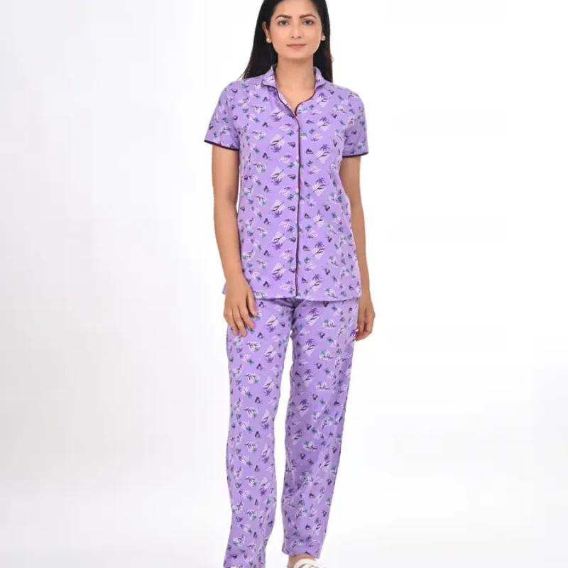 Lavender Color Pyjama Set