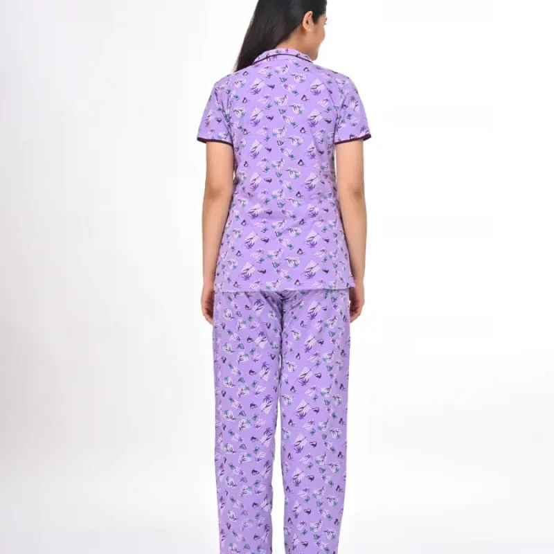 Lavender Color Pyjama Set