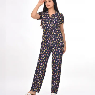 Navy Color Pyjama Set