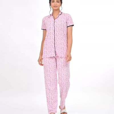 Rose Color Pyjama Set