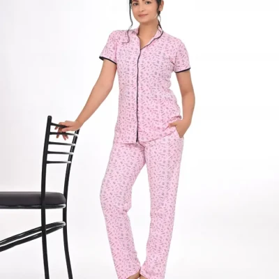 Rose Color Pyjama Set