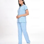 Sky Blue Color Pyjama Set