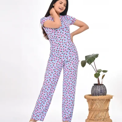 Lavender Color Pyjama Set