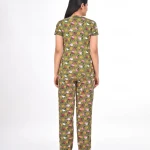 Olive Green Color Pyjama Set