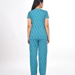 Petrol Green Color Pyjama Set