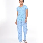 Sky Blue Color Pyjama Set