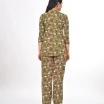 Olive Green Color Pyjama Set