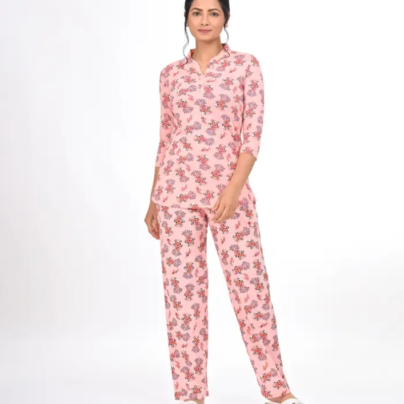 Pink Color Pyjama Set