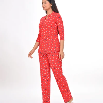 Red Color Pyjama Set