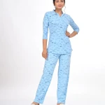 Sky Blue Color Pyjama Set