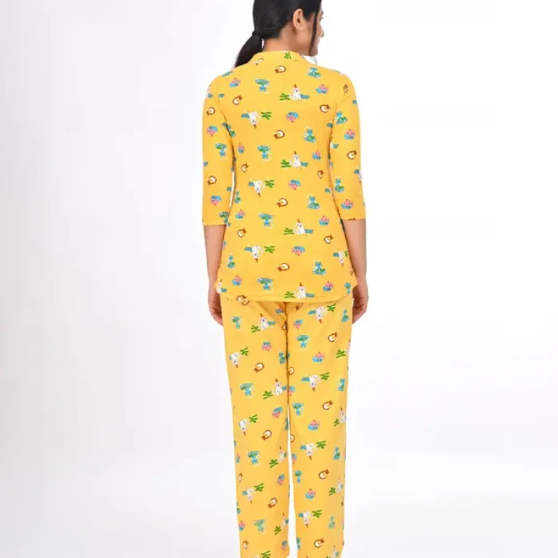 Yellow Color Pyjama Set